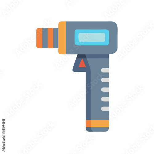 Infrared thermometer vector illustration for healthcare and medical applications
