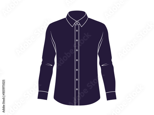 Elegant Dark Blue Dress Shirt A Stylish and Versatile Clothing Staple for Men