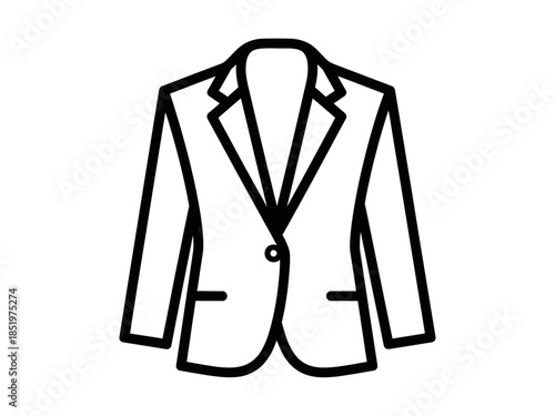 Stylish Blazer Icon A Minimalist Illustration for Fashion and Design Projects
