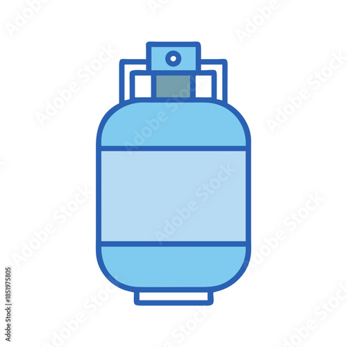 Illustration of a blue propane tank for gas storage