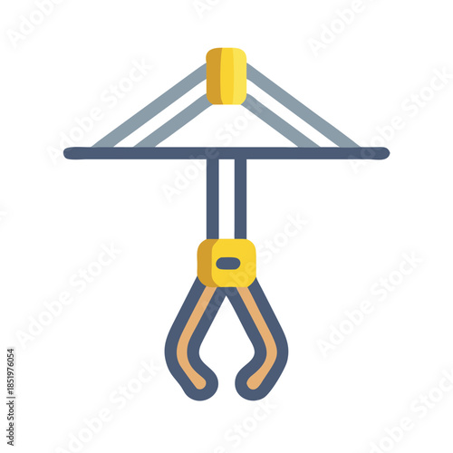 Illustration of toy crane claw machine isolated on black