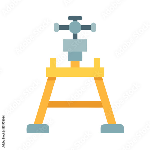 Cartoon construction jack illustration on a stark black background