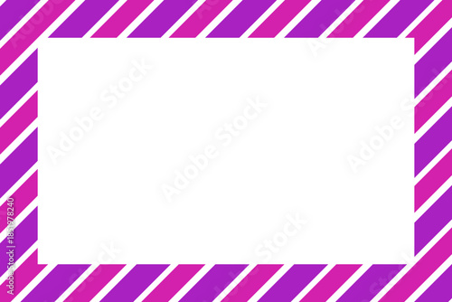 Christmas border frame. Merry Christmas Candy cane rectangle frame card elements decoration. New Year picture frame ribbon with red, white or green stripes. Vertical Christmas border frame.