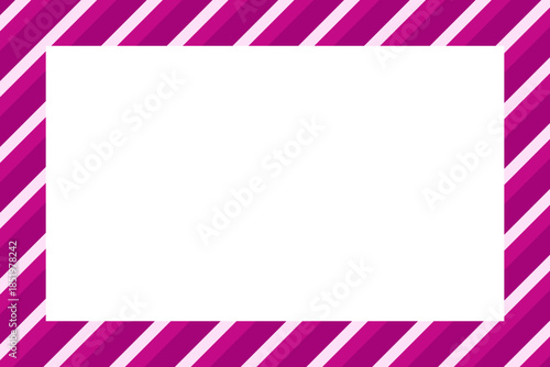 Christmas border frame. Merry Christmas Candy cane rectangle frame card elements decoration. New Year picture frame ribbon with red, white or green stripes. Vertical Christmas border frame.