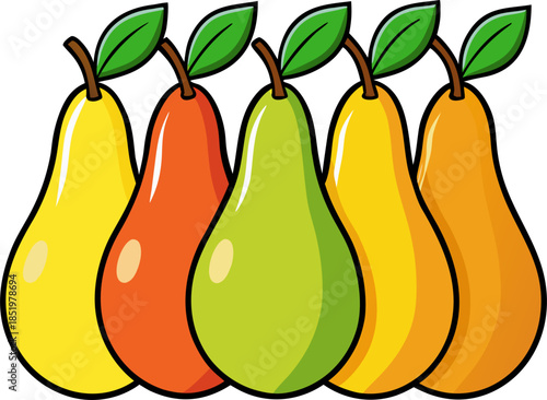 Pear Vector Illustration – Fresh Organic Fruit Graphic Design