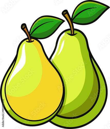 Pear Vector Illustration – Fresh Organic Fruit Graphic Design
