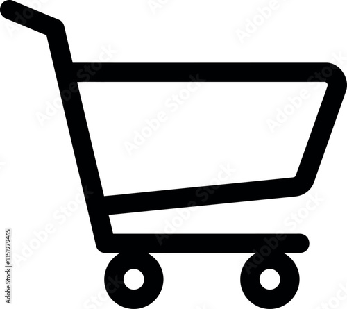 Shopping cart icon for e commerce and retail applications