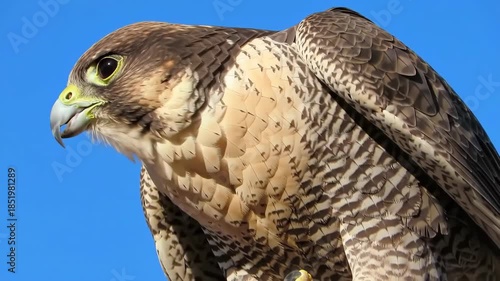 Wallpaper Mural Majestic Peregrine Falcon Against a Clear Blue Sky Torontodigital.ca