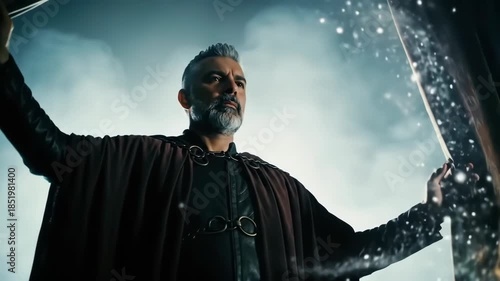 Wallpaper Mural Man Reveals Magical Sky - Fantasy, Mystery, Cinematic Scene Torontodigital.ca