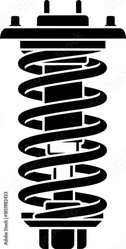 Automotive spare part silhouette perfect for mechanic garage logo, car repair service, and auto industry design