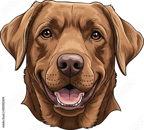 Labrador Retriever dog cute face happy closeup portrait