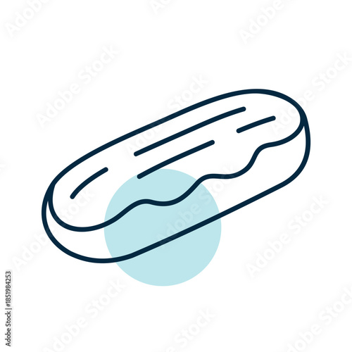 Classic French Eclair Pastry Icon