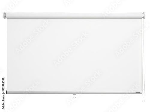 White roller blind isolated on transparent background
