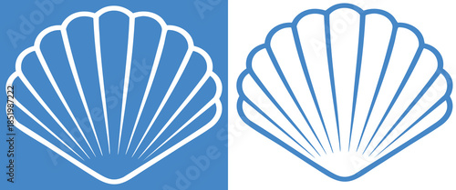 Vector illustration of a seashell for seafood restaurant branding and identity