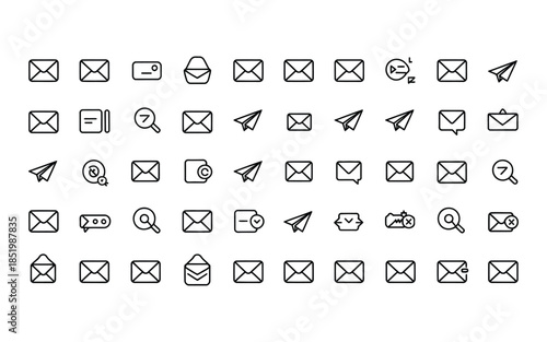 Collection of communication icons