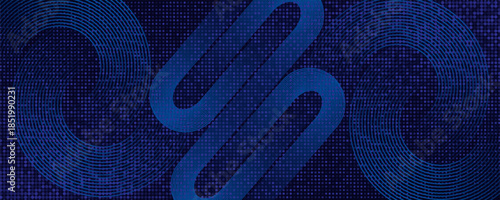 Abstract Hexagon Blue Tech Finance Fintech Background Abstract Pixel Pattern. Abstract Business Tech Simple Art Modern Abstract