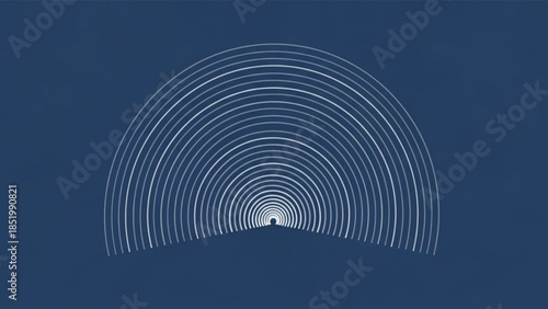 Abstract tunnel of concentric circles minimalist graphic design for technology and future concepts d
