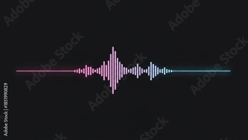 Abstract sound wave visualization audio waveform graphic for music and technology digital equalizer 