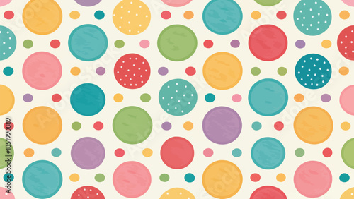 Polka Dot Pattern Background Simple Geometric Design