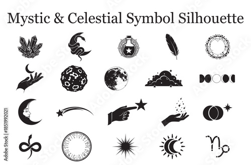 Mystic & Celestial Symbol Silhouette
