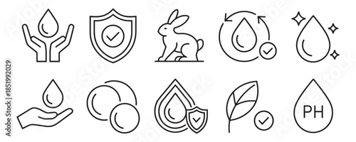 Eco friendly icons for sustainable living and natural products