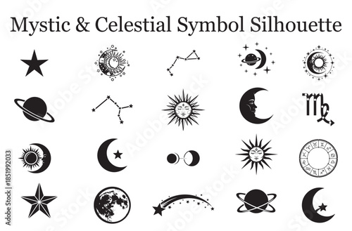 Mystic & Celestial Symbol Silhouette