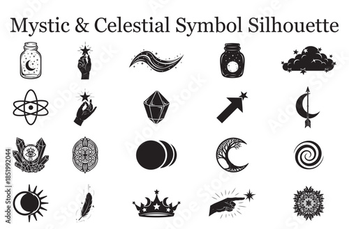 Mystic & Celestial Symbol Silhouette