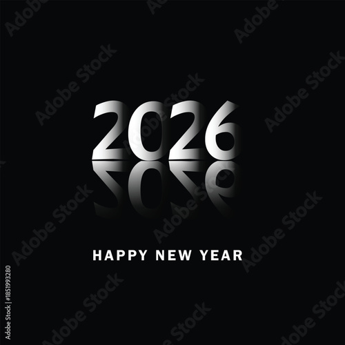 2026 Happy New Year celebration background.