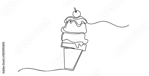 Ice cream line art
