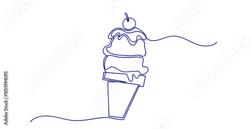 Ice cream line art