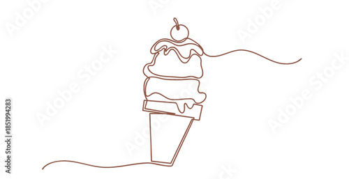 Ice cream line art