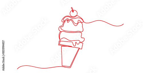 Ice cream line art