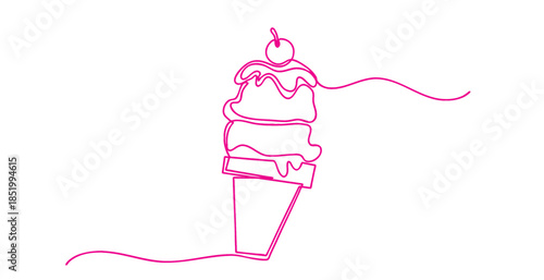 Ice cream line art