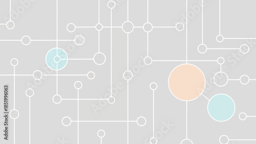 Abstract Technology Background with Interconnected Circles and Lines Representing Network Connectivity