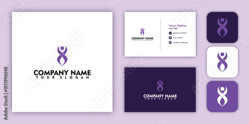 Abstract Human Figure Logo Design with Complete Corporate Branding Presentation.