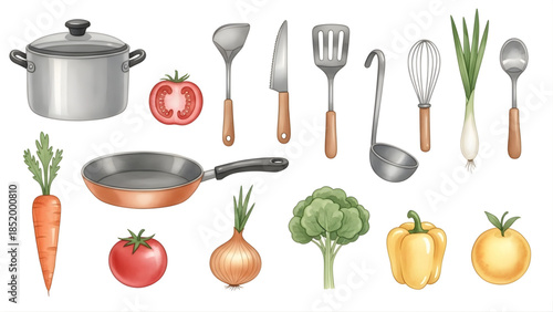 Illustrative depiction of freshly baked bread, a traditional brick oven, ripe wheat stalks, and a wooden rolling pin, evoking a sense of artisanal baking and wholesome goodness