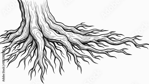 Tree of Life Roots and Branches Illustration
