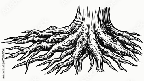 Tree of Life Roots and Branches Illustration
