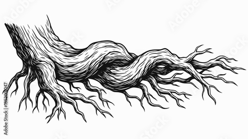 Tree of Life Roots and Branches Illustration
