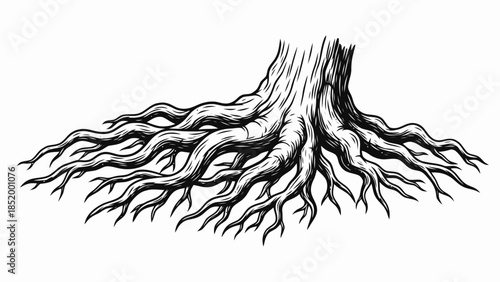 Tree of Life Roots and Branches Illustration
