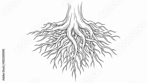 Tree of Life Roots and Branches Illustration
