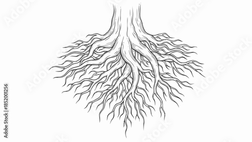 Tree of Life Roots and Branches Illustration
