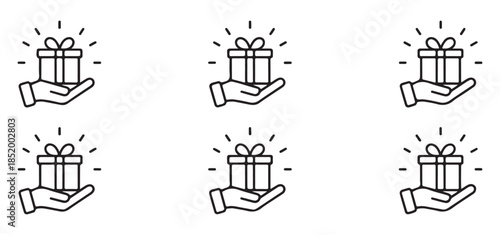 Quality assurance and satisfaction guarantee badge set with line and glyph icons