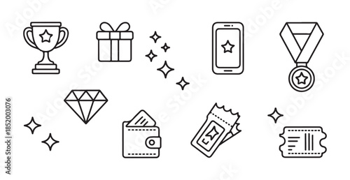 Star target icon illustration, focus on quality award or rating, achievement goal concept