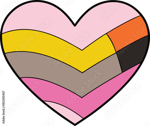 Heart icon with textured grain shading