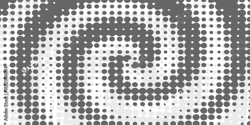 Spiral Halftone Pattern shape background.
