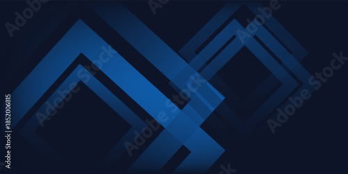 Blue black abstract background geometry shine and layer element vector for presentation design. Suit for business, corporate, institution, party, festive, seminar, and talks