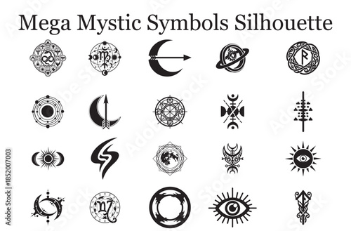 Mega Mystic Symbols Silhouette