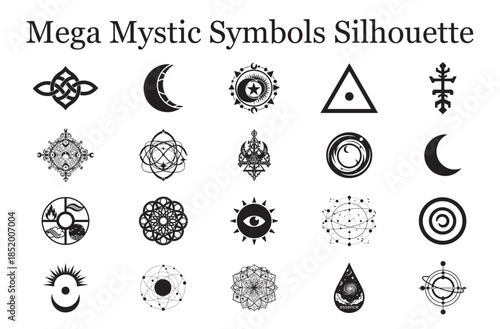 Mega Mystic Symbols Silhouette