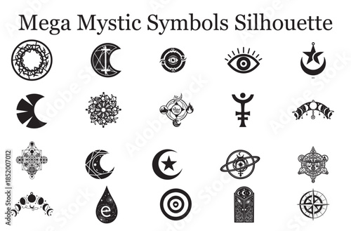 Mega Mystic Symbols Silhouette